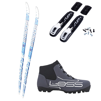 Skis de fond Brados step XT + fixations de base NNN step + chaussures Spine Loss